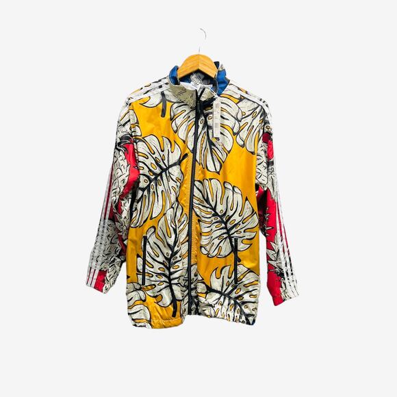 adidas Originals X Farm Three Stripe Track Jacket In Pineapple - Picture 4 of 11